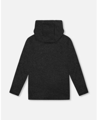 Toddler Boys Long Sleeve Super Soft Brushed Jersey Hooded Sweatshirt Black - Toddler|Child