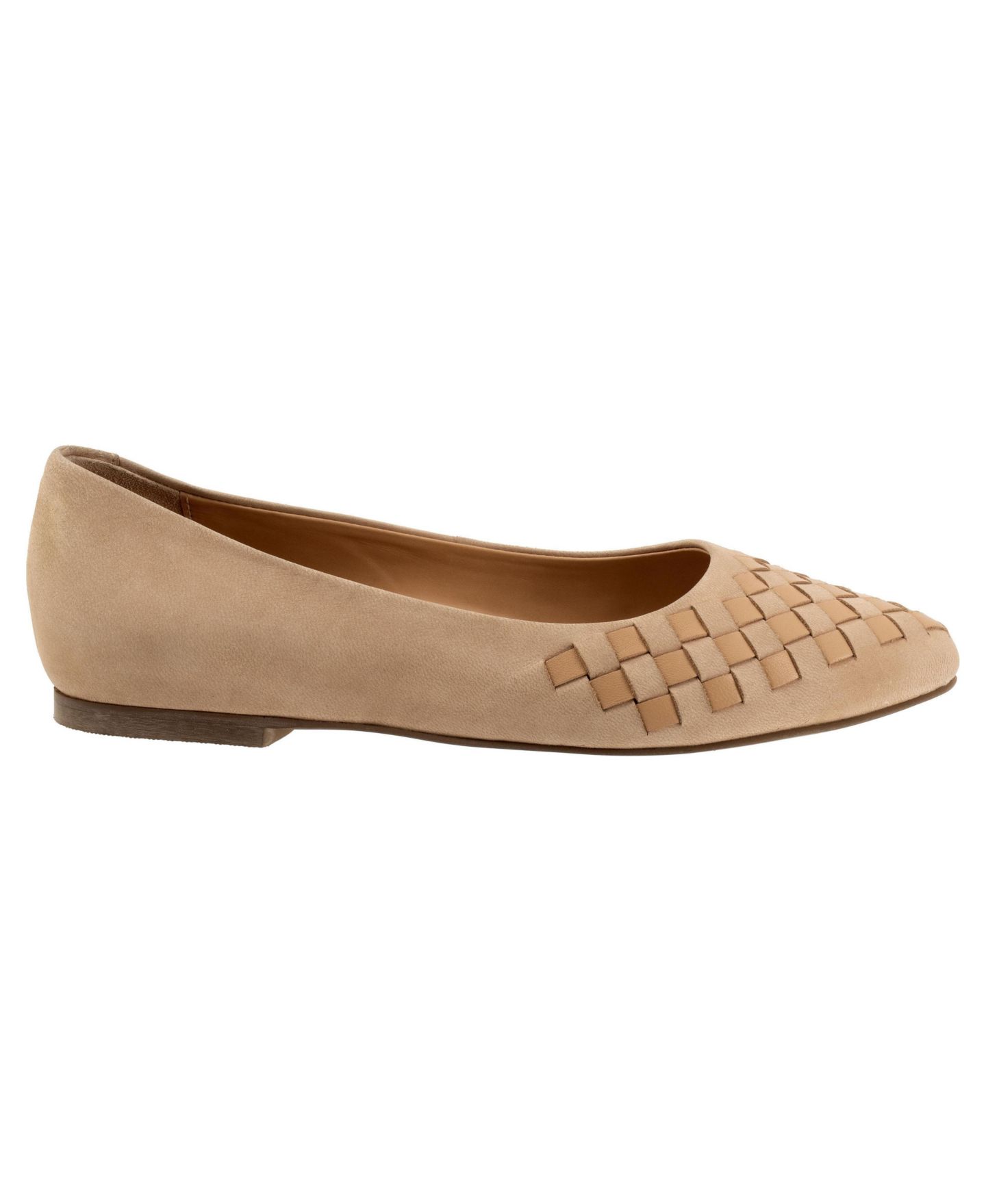 Женские балетки Trotters Estee Woven Flat, цвет: Бежевый — фото 2