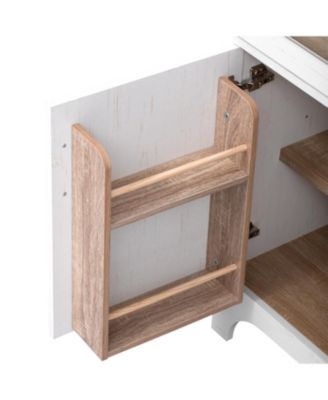 71" Arched Kitchen Pantry Cabinet