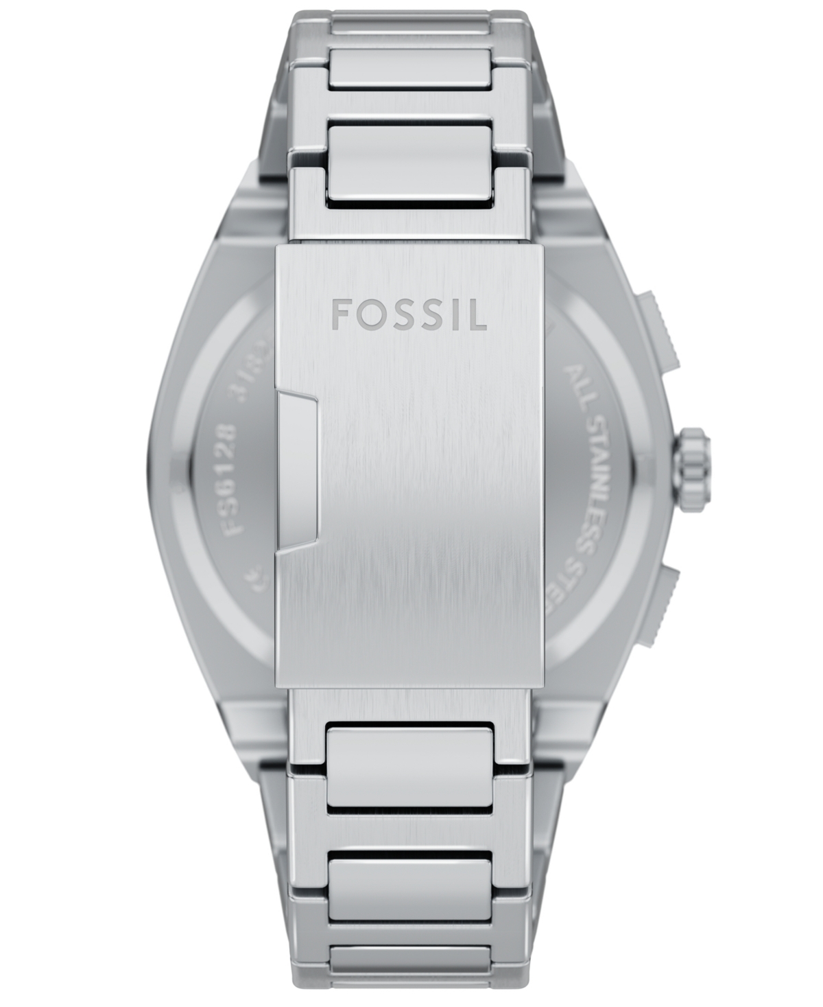 Fossil Men's Everett Chronograph Stainless Steel Watch, 44mm In Metallic