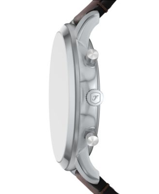 Men's Neutra Chronograph Brown Leather Watch, 44mm