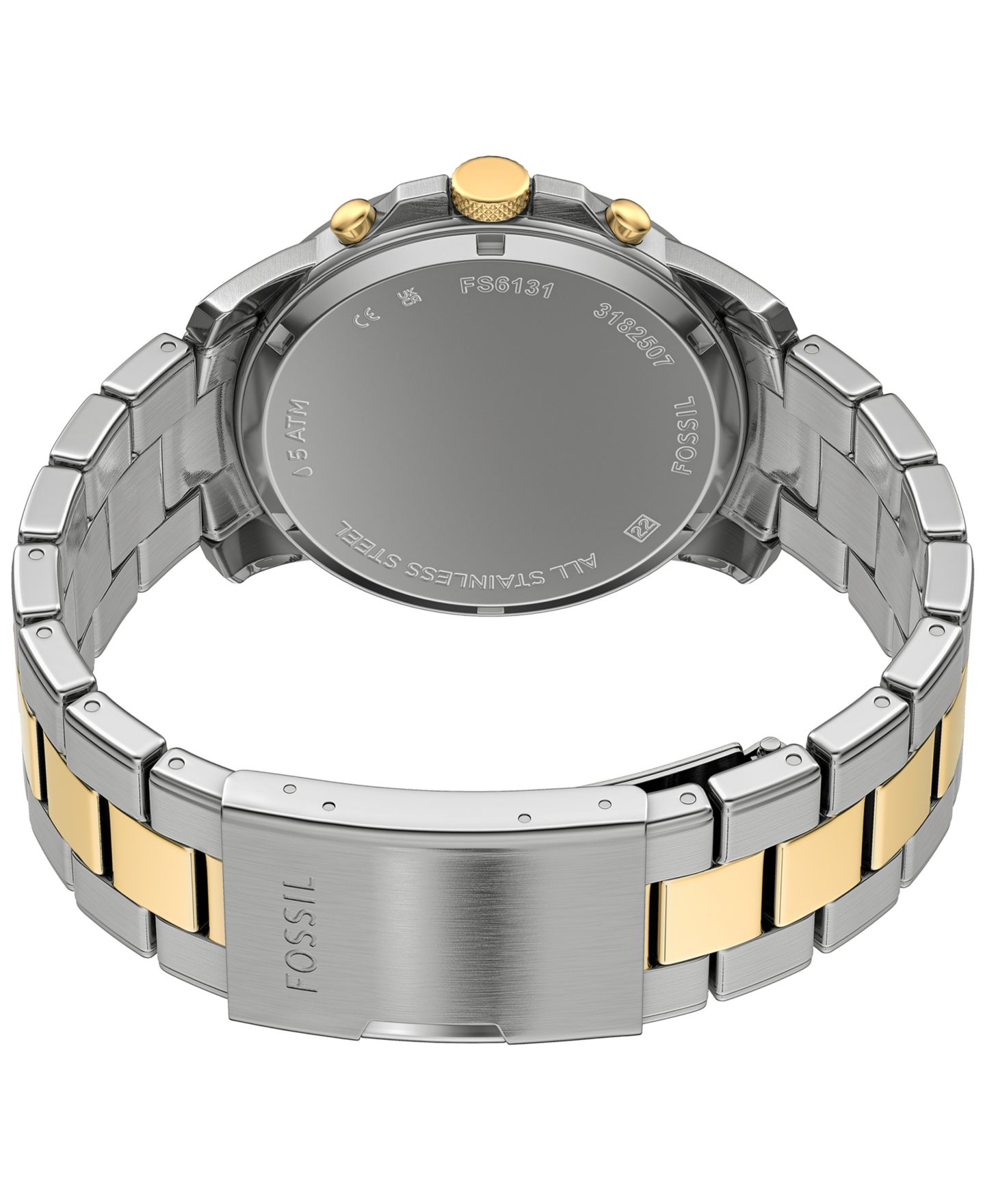 Мужские часы Fossil Grant Chronograph Two-Tone Stainless Steel Watch, 44mm — фото 6