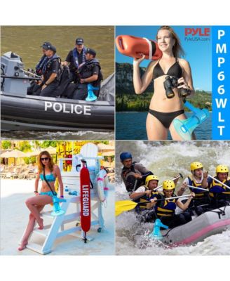 Waterproof Megaphone - Water Resistant PA Bullhorn Speaker with Siren and Built-in LED Light