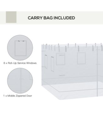 Mesh Sidewalls for 10' x 10' Canopy Tent with 6 Windows,