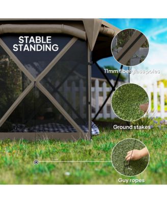 11ft Pop Up Gazebo Screen Tent with Removable Roof