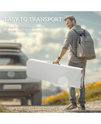 2 Pack 6 ft. Plastic Folding Benches,