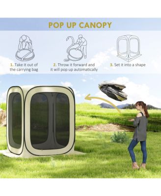 6' x 6' Pop Up Screen Tent, UPF50+ Camping Gazebo w/ Carry Bag,