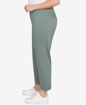 Plus Size Soft Denim Faux Pocket Pants