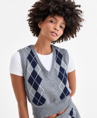 Women's Argyle Sweater Vest, Macy's Exclusive