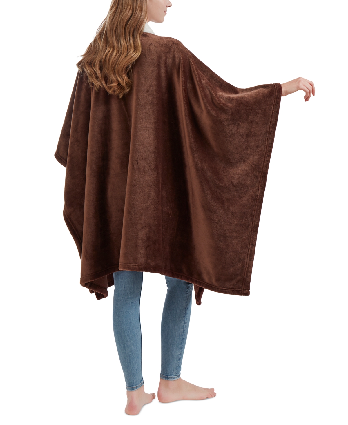 Premier Comfort Cozy Plush Printed Wrap, 50" X 70", Exclusively At Macy's In Brown