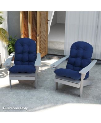 2 PCS Adirondack Cushions, Tufted High Back Patio Chair Cushions