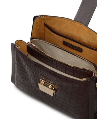 Sloane Mews Small Faux Croc Zip Top Crossbody Bag