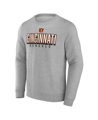 Men's Heather Gray Cincinnati Bengals Bold Move Pullover Sweatshirt