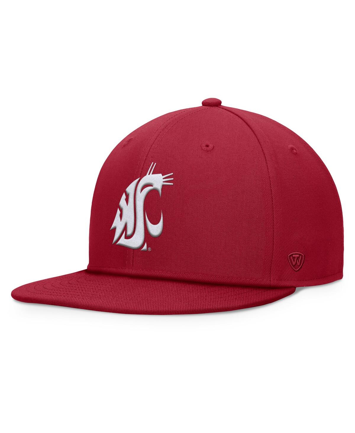 Men's Crimson Washington State Cougars Fundamental Snapback Hat - Crimson