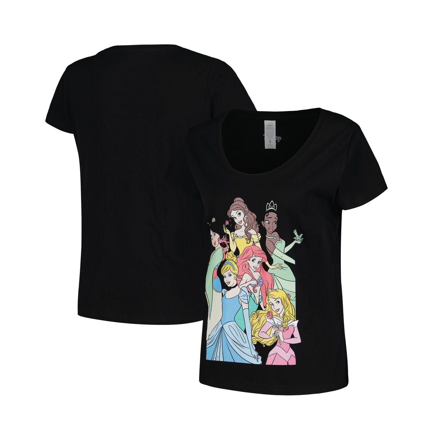 Женская футболка Mad Engine Black Disney Princess Graphic Scoop Neck — фото 1