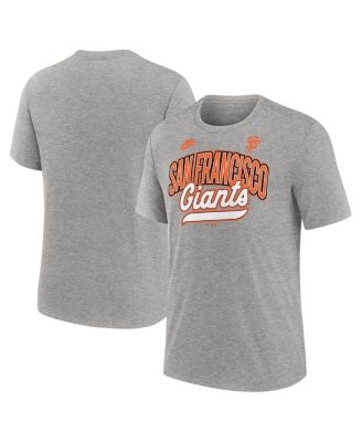 Nike - Men's Heather Gray San Francisco Giants Cooperstown Collection Retro Tri-Blend T-Shirt