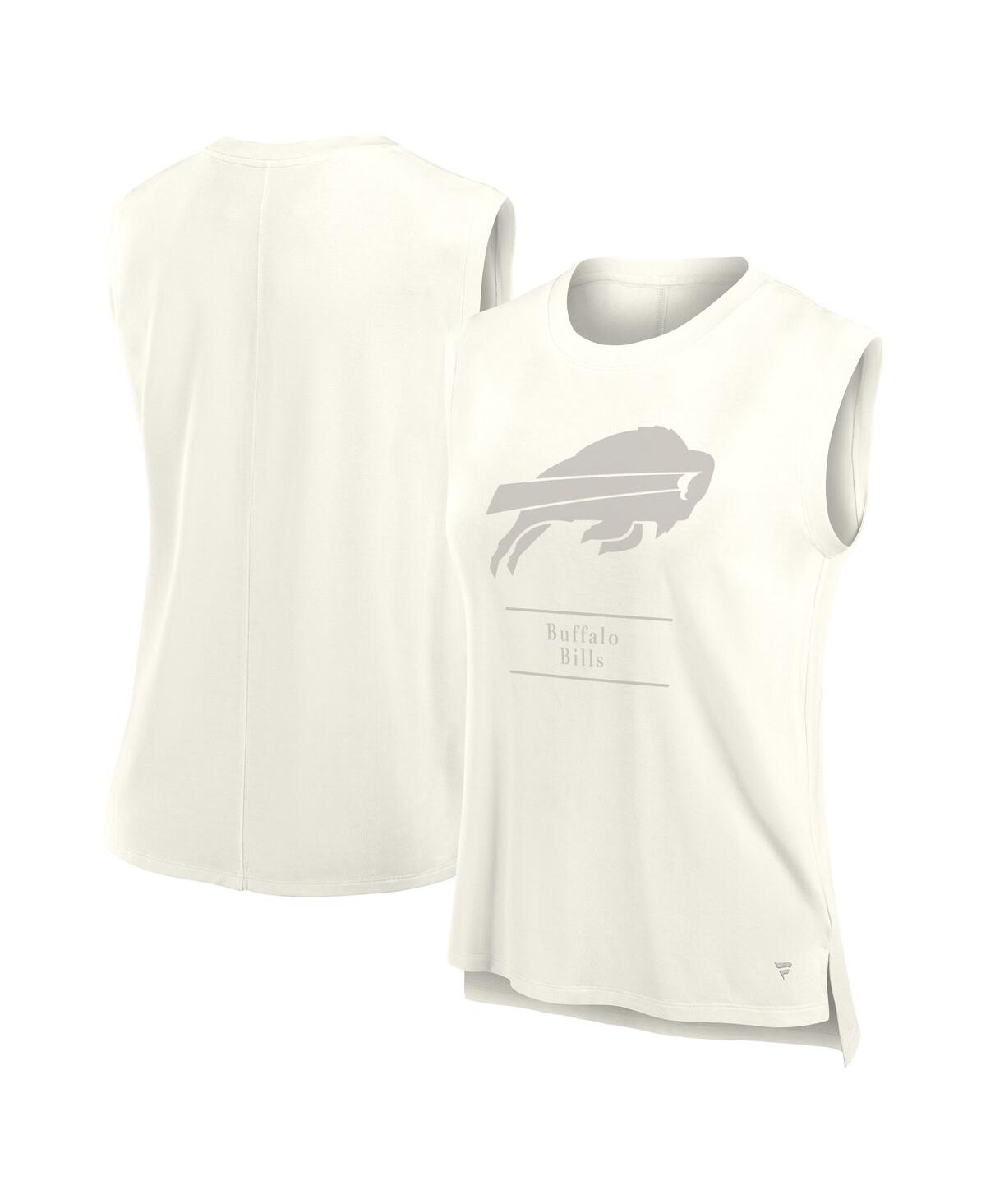 Fanatics Women's Cream Buffalo Bills Studio Embrace Tank Top In White