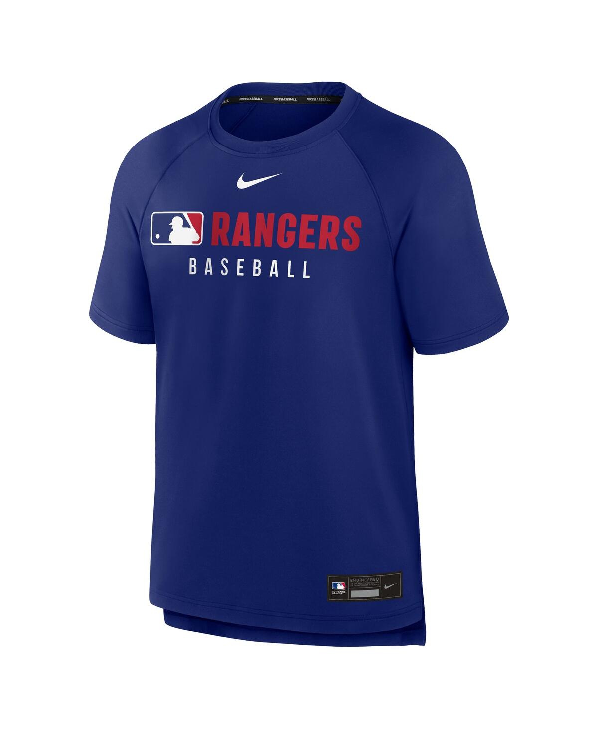 Nike Texas Rangers Authentic Collection Pregame  Men's Dri-fit Mlb T-shirt In Blue