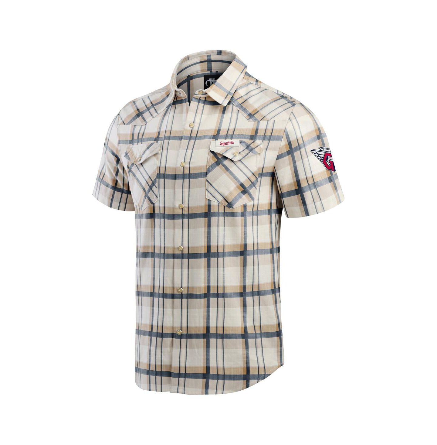 Мужская рубашка Fanatics Darius Rucker Collection by Navy Cleveland Guardians Plaid Full-Snap — фото 2