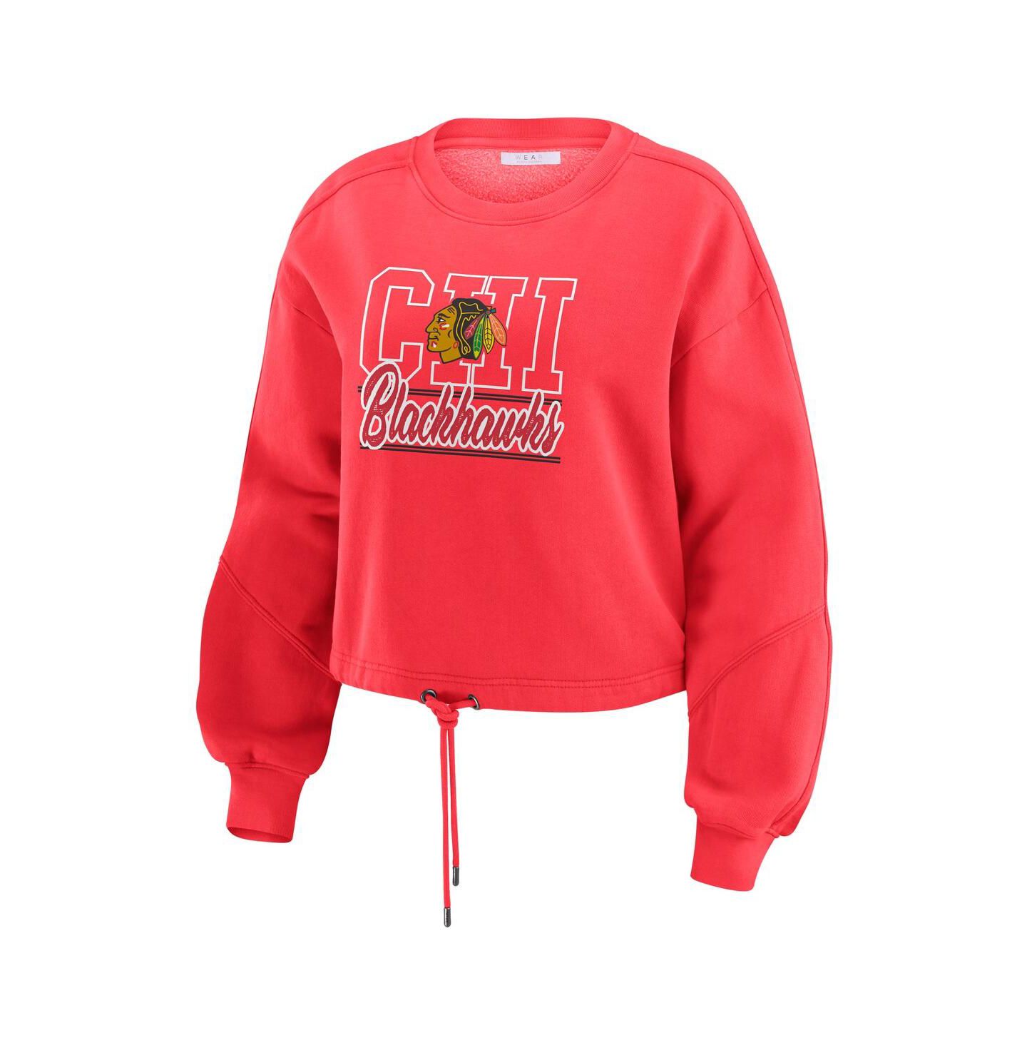 Женский комплект Wear by Erin Andrews Chicago Blackhawks: свитшот и шорты, красный — фото 2
