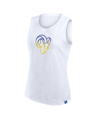 Women's White Los Angeles Rams Slub Tank Top