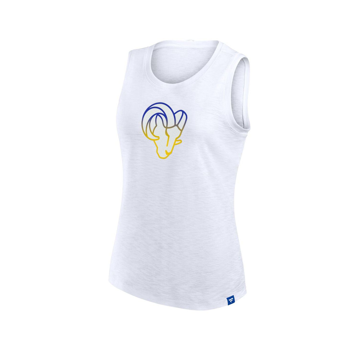 Women's White Los Angeles Rams Slub Tank Top