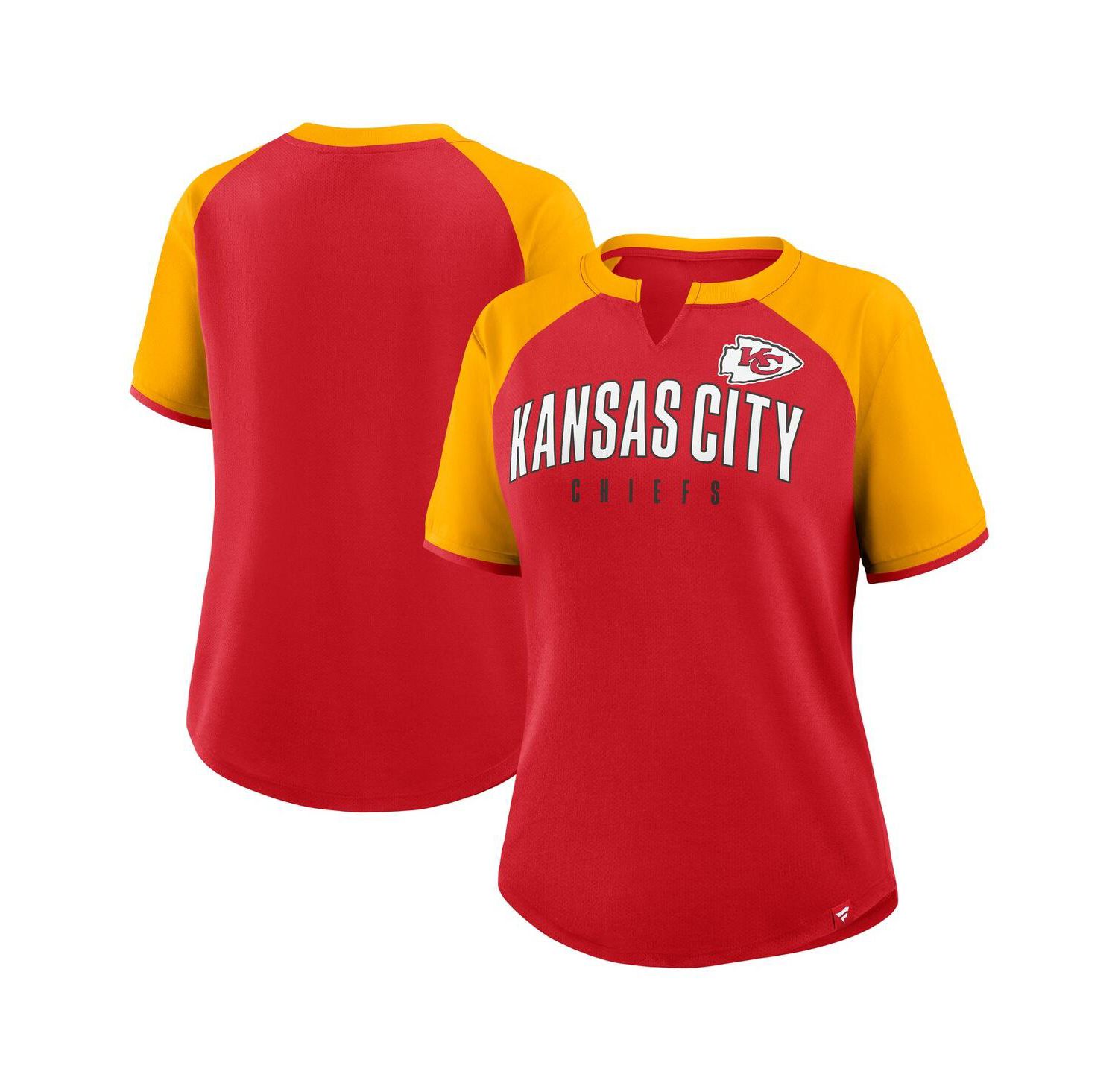 Women's Red/Gold Kansas City Chiefs Height Advantage T-Shirt