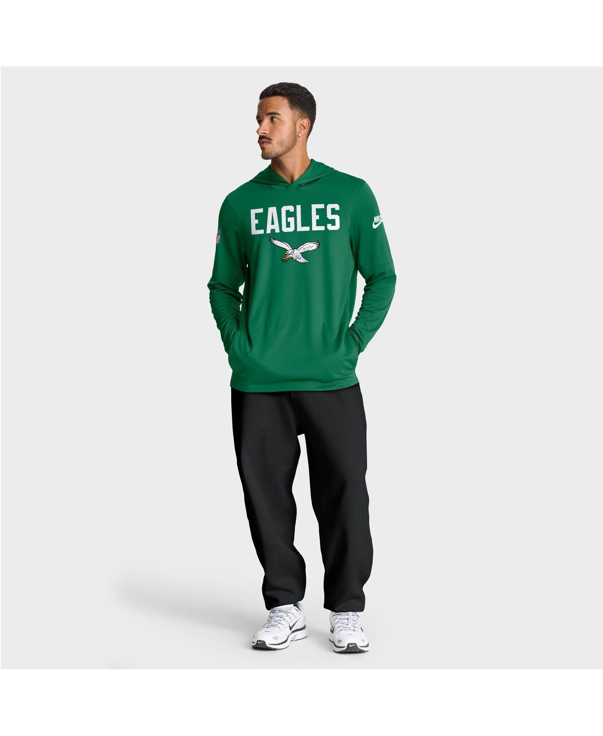 Nike Green Philadelphia Eagles Alt Pack Pass Accuracy Performance Long Sleeve Hoodie T-shirt In Green