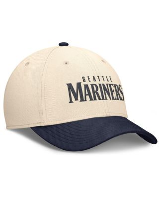 Men's Natural/Navy Seattle Mariners Statement Rise Performance Flex Hat