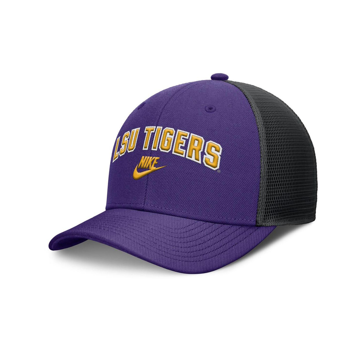 Men's Purple/Black LSU Tigers Legacy Arch Rise Performance Trucker Adjustable Hat