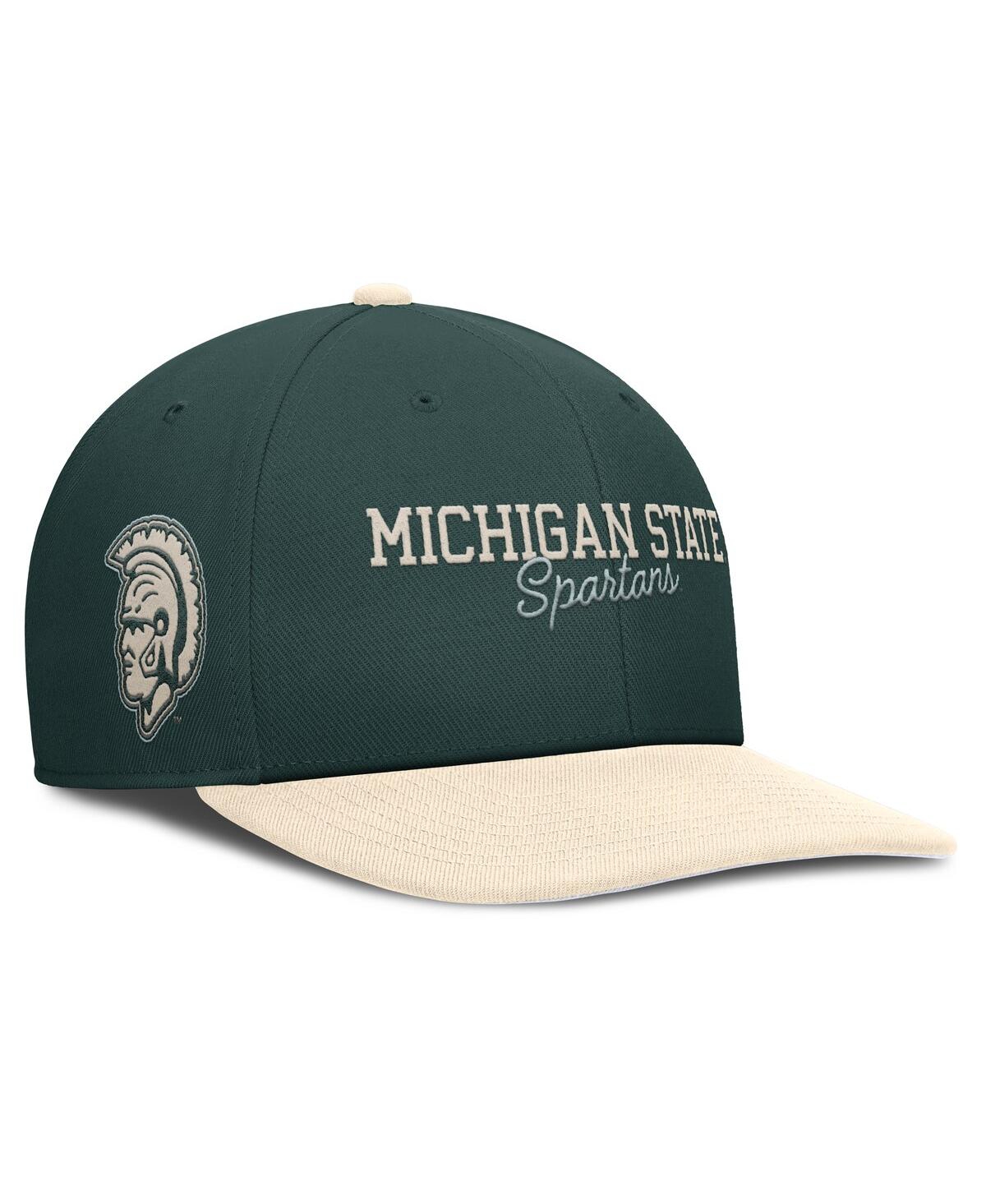 Nike Men's Green/cream Michigan State Spartans Pro Legacy Script Snapback Hat