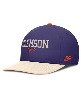 Men's Purple/Cream Clemson Tigers Pro Legacy Script Snapback Hat