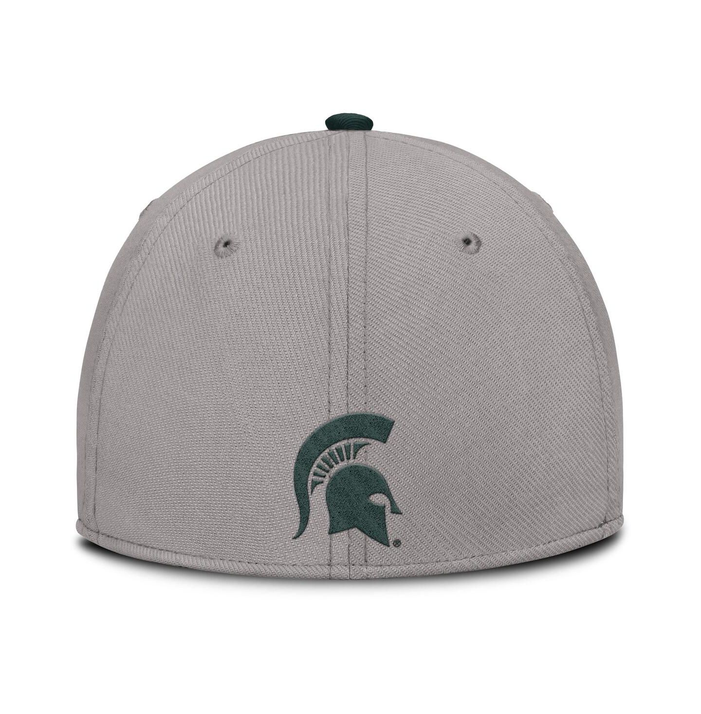 Мужская кепка Nike Gray Michigan State Spartans Rise Prep Performance Flex Hat — фото 3