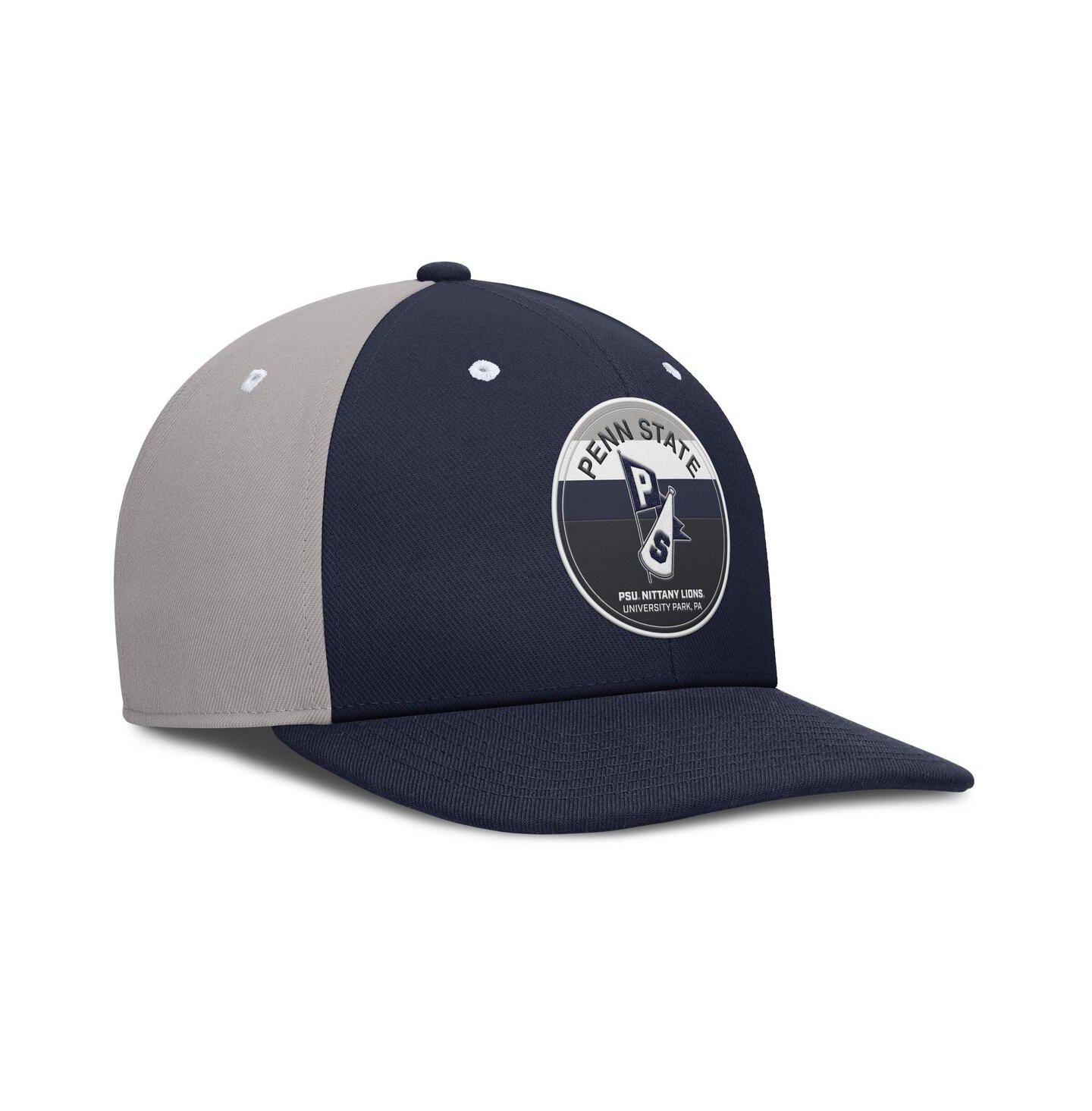 Мужская кепка Nike Navy/Gray Penn State Nittany Lions Prep Pro Performance Snapback Hat — фото 3
