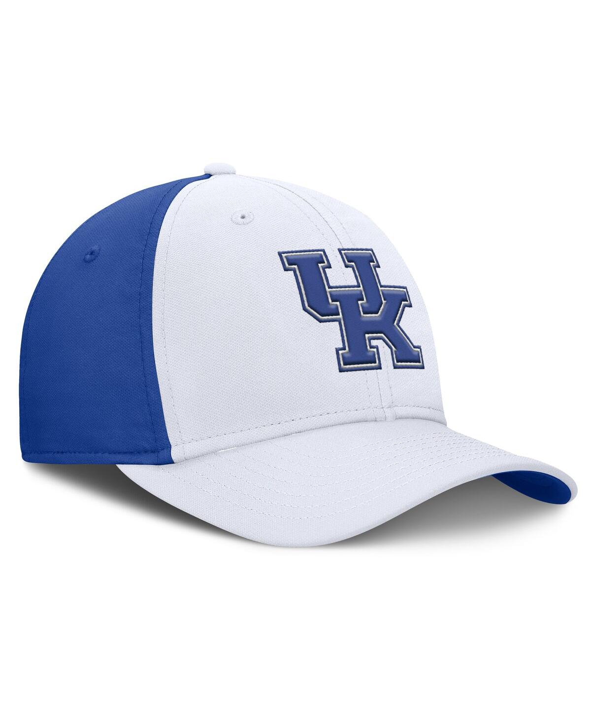 Nike Men's White/royal Kentucky Wildcats 2025 Sideline Rise Local Performance Flex Hat In Multi