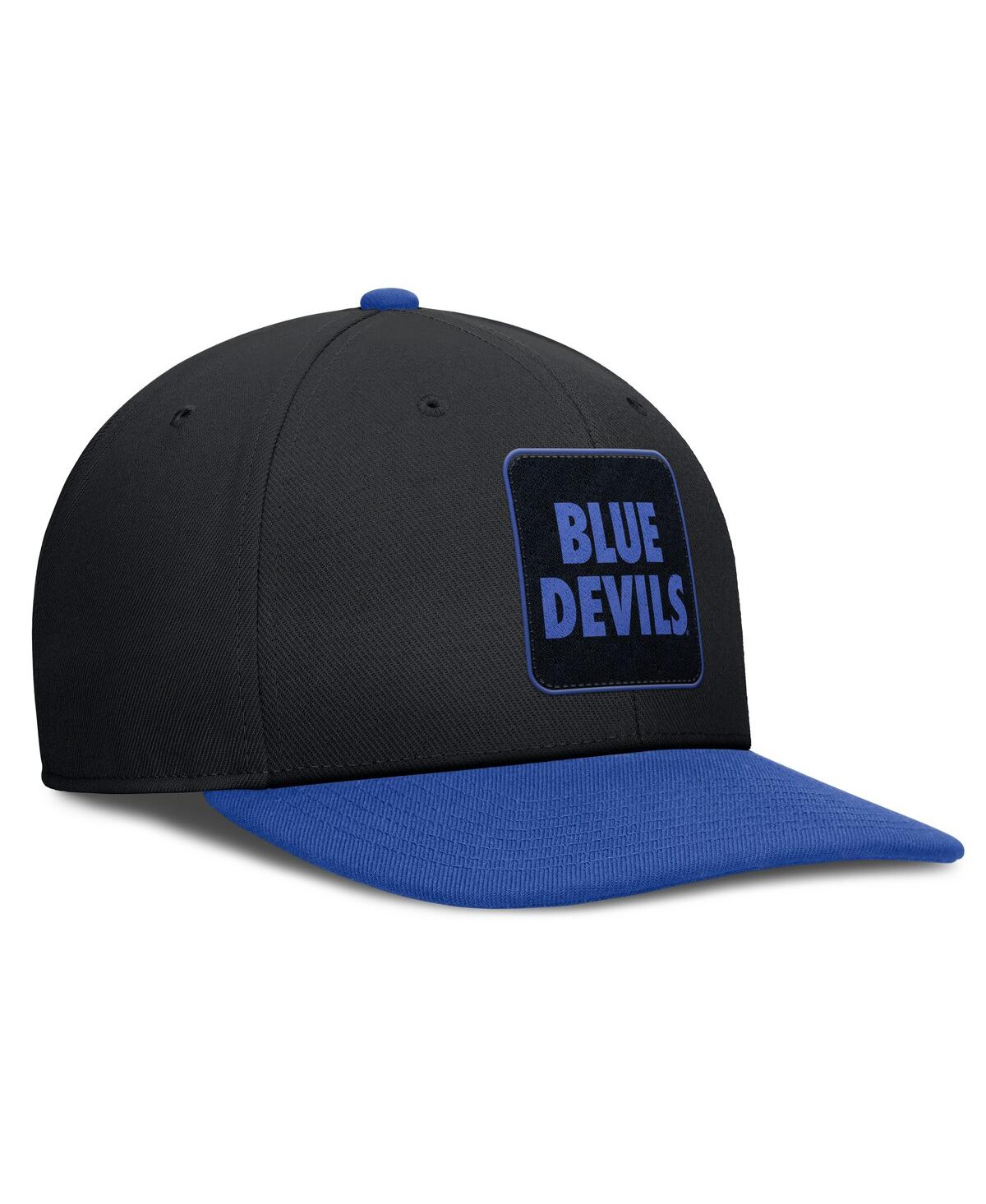 Nike Men's Black/royal Duke Blue Devils 2025 Sideline Campus Pro Local Snapback Hat In Multi