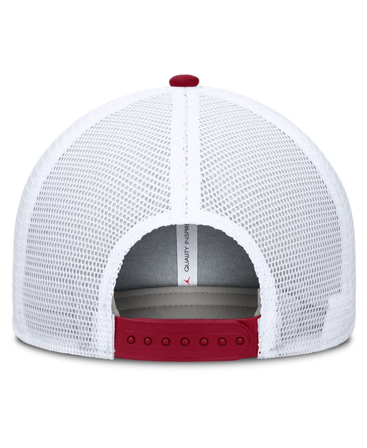 Jordan Men's Crimson/white Oklahoma Sooners Rise Primetime Performance Trucker Adjustable Hat