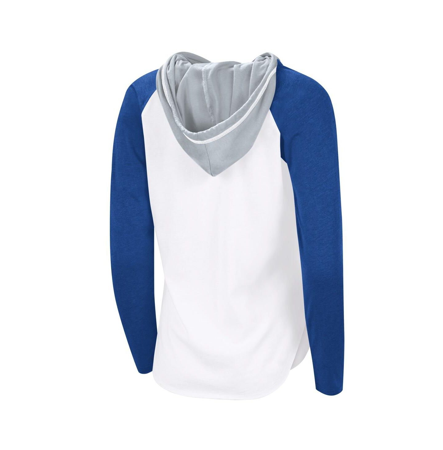 Женское худи G-III 4Her by Carl Banks White/Royal Tampa Bay Lightning VIP Raglan Long Sleeve T-Shirt — фото 3