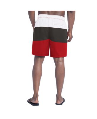 Men's Red/Pewter Tampa Bay Buccaneers Sunrise Volley Swim Shorts