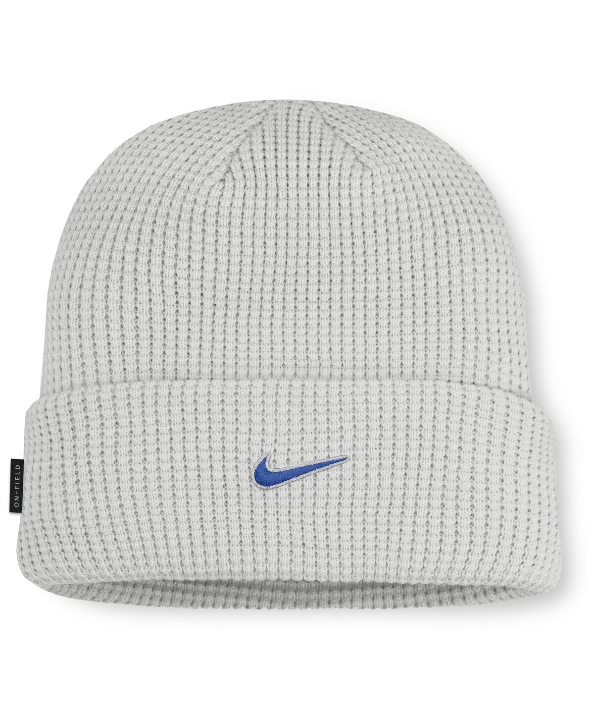 Nike Men Gray Duke Blue Devils 2025 On-Field Utility Cuffed Knit Hat