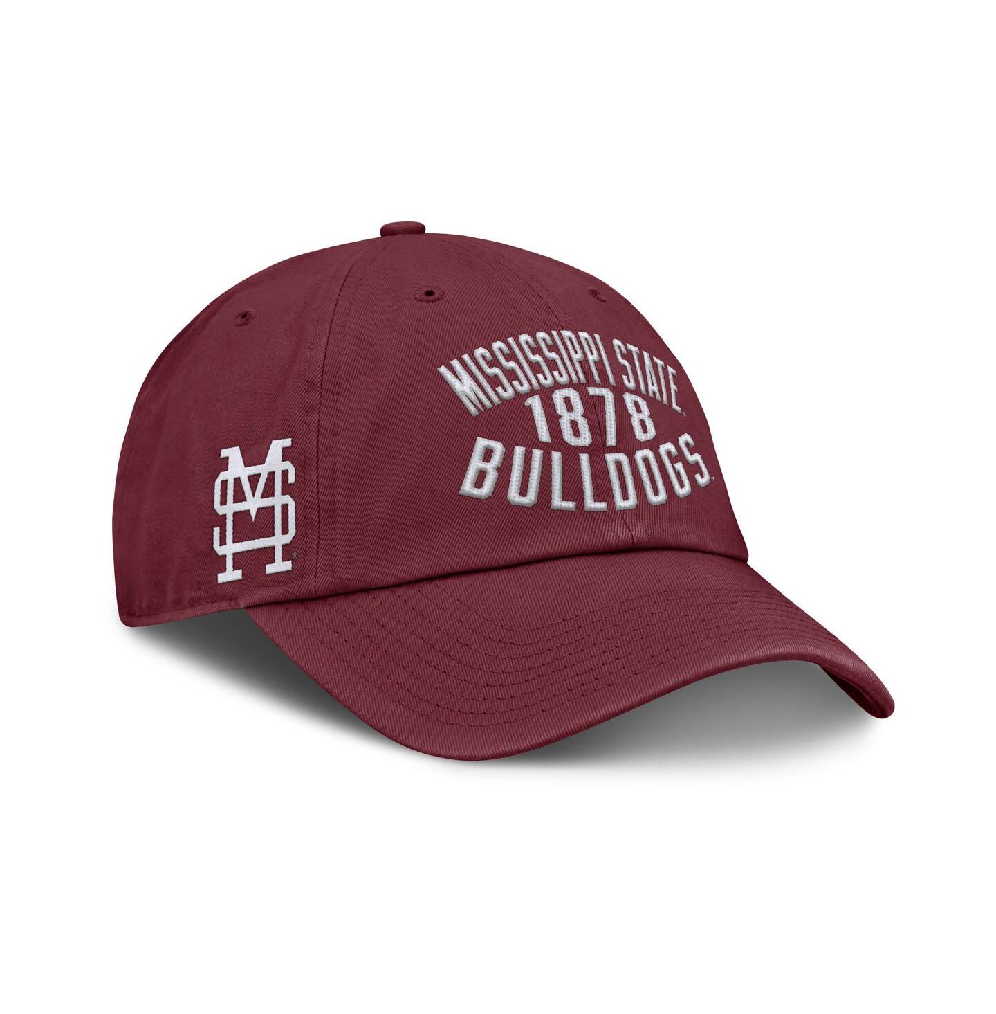 Мужская кепка Fanatics Maroon Mississippi State Bulldogs Archer Adjustable Hat — фото 1