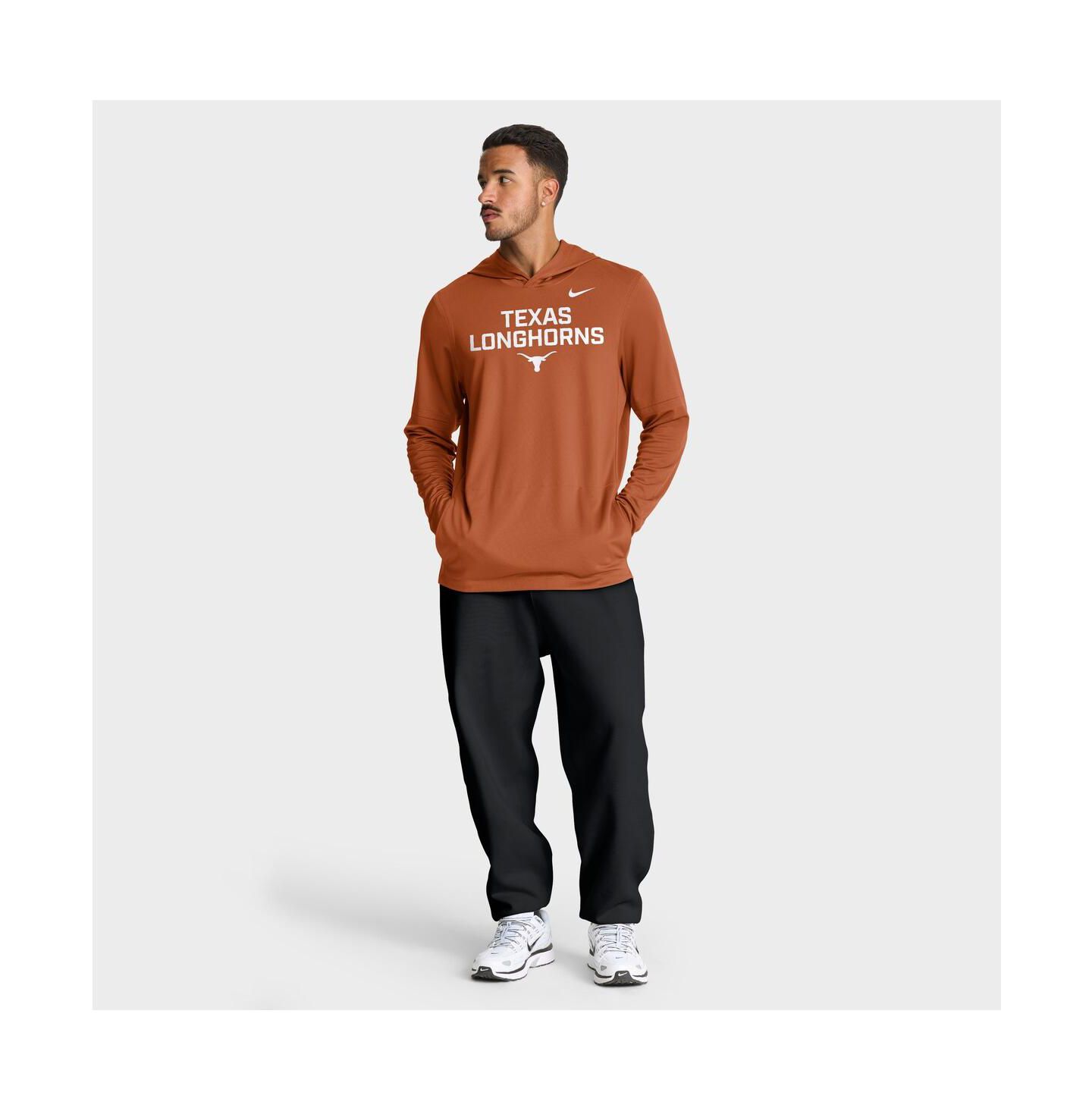 Мужское худи Nike Texas Orange Texas Longhorns 2025 Sideline Performance Long Sleeve T-Shirt — фото 2