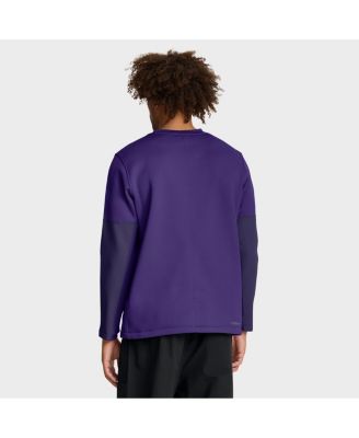 Men's Purple LSU Tigers 2025 Sideline Coach Performance Long Sleeve T-Shirt