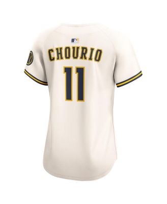 Women's Jackson Chourio Cream Milwaukee Brewers Home Limited Player Jersey
