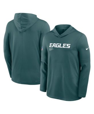 Nike - Men's Midnight Green Philadelphia Eagles Big Tall Sideline Performance Long Sleeve Hoodie T-Shirt