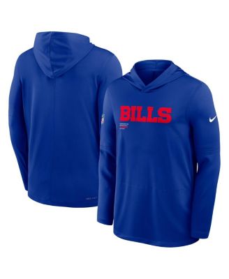 Nike - Men's Royal Buffalo Bills Big Tall Sideline Performance Long Sleeve Hoodie T-Shirt