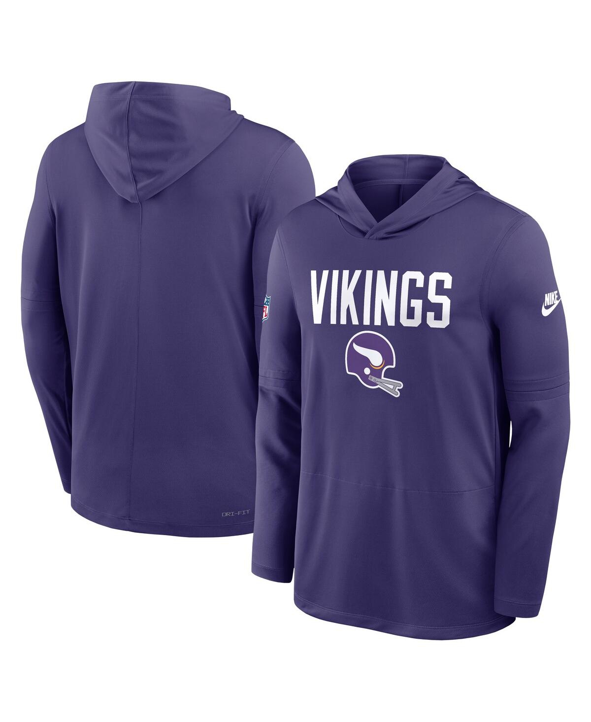 Nike Purple Minnesota Vikings Alt Pack Pass Accuracy Performance Long Sleeve Hoodie T-shirt In Blue