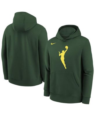Nike - Big Boys and Girls Hunter Green WNBA Logo Essential Team Pullover Hoodie