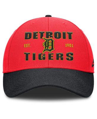 Men's Crimson/Black Detroit Tigers Neon 90s Rise Adjustable Hat