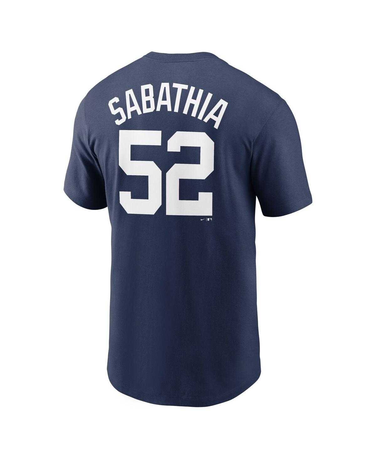 Nike Men's Cc Sabathia Navy New York Yankees 2025 Baseball Hall Of Fame Retired Name Number T-shirt In Blue
